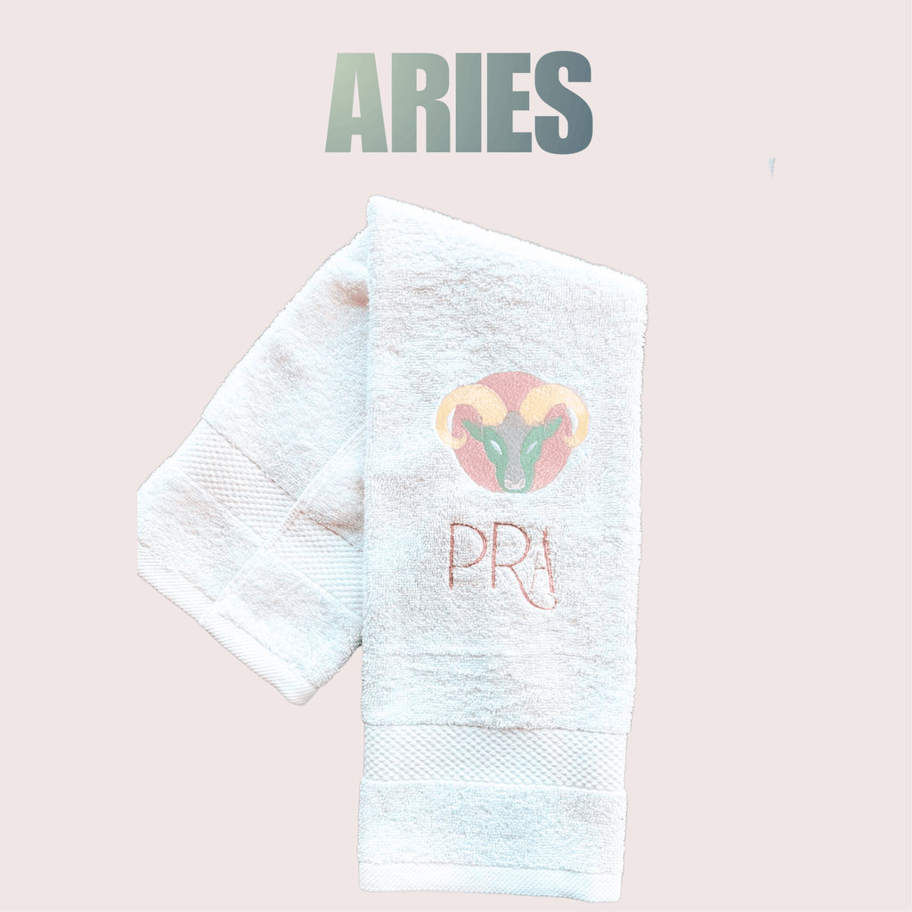ARIES Hand Towel with your Monogram - 10 Bay