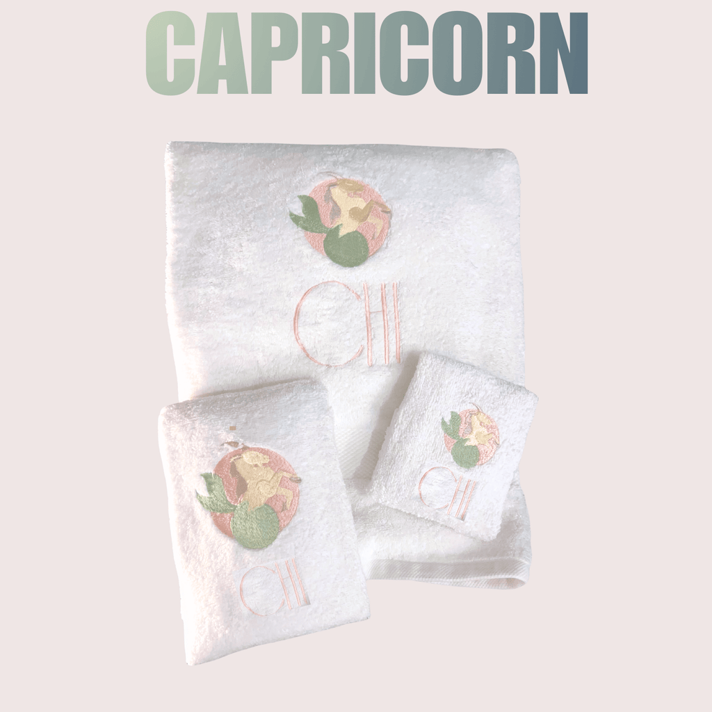 CAPRICORN Bath Towel with Monogram - 10 Bay