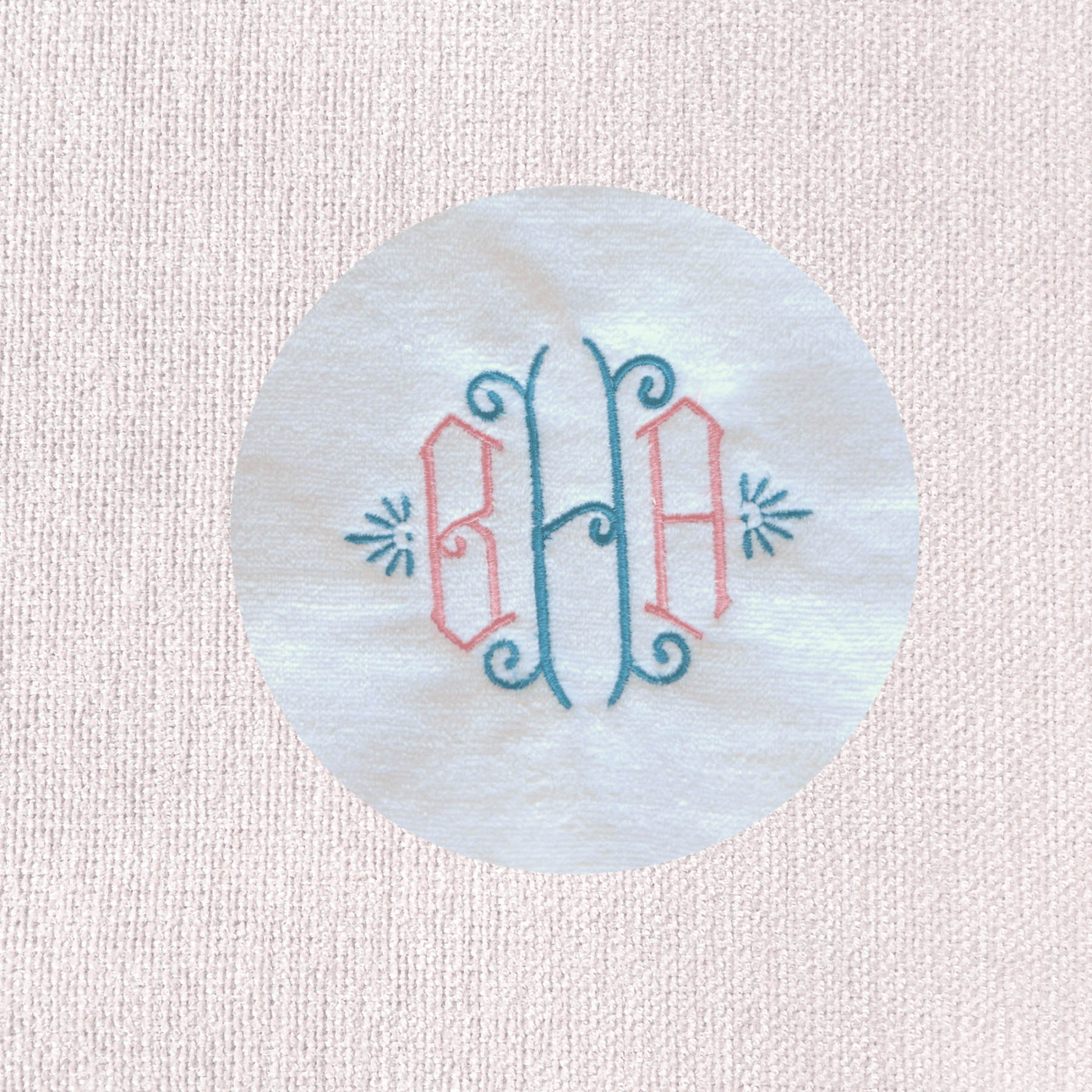 MONOGRAMMED SET: Robe, Towels, Headband in LOVE FONT Monogram - 10 Bay