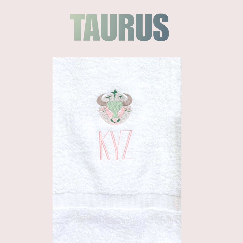 TAURUS Washcloth with Monogram - 10 Bay